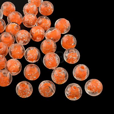 Handmade Luminous Lampwork Beads LAMP-R125-12mm-M-1