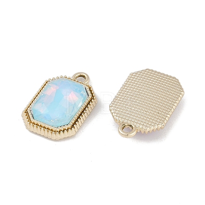 UV Plating Alloy with Mixed Color Glass Rhinestone Pendants FIND-M018-38G-1