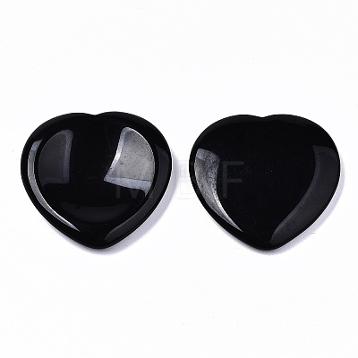 Natural Obsidian Thumb Worry Stone X-G-N0325-01Y-1