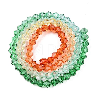 Gradient Color Baking Paint Glass Bead Strands X1-DGLA-A039-T4mm-A013-1