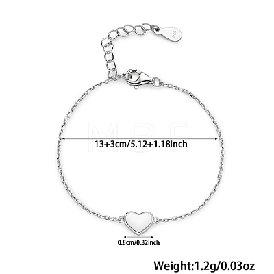925 Sterling Silver Link Bracelets LE7132-3-1