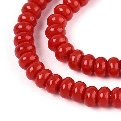 Opaque Spray Painted Glass Beads GLAA-ZX008-4mm-18N-1