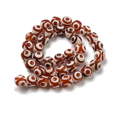 Tibetan Style dZi Beads Strands G-P526-D08-02-1