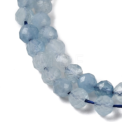 Natural Aquamarine Beads Strands G-F509-10-4mm-1