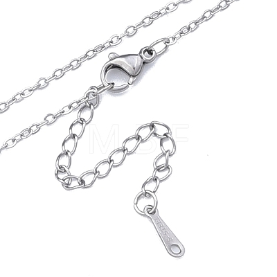 Non-Tarnish 304 Stainless Steel Cable Chains Necklace for Men Women NJEW-N050-A03-S15-1