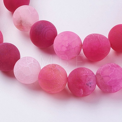 Natural Weathered Agate Beads Strands G-G589-10mm-10-1