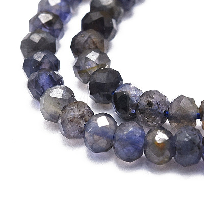 Natural Iolite Beads Strands G-E569-H13-6mm-1