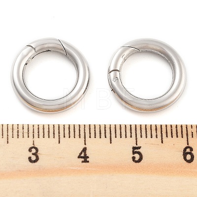 Non-Tarnish 316 Stainless Steel Spring Gate Rings STAS-M296-01P-B-01-1