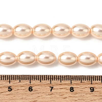 Electroplated Shell Pearl Beads Strands BSHE-B008-07C-1