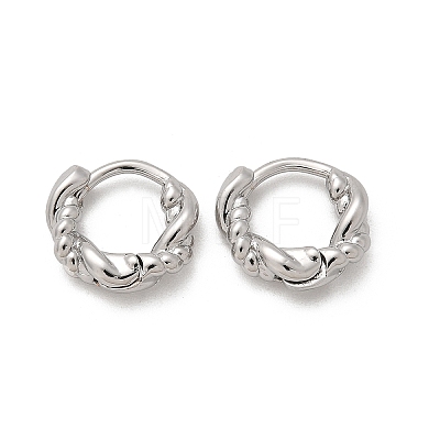 Brass Hoop Earrings EJEW-Q015-03P-01-1