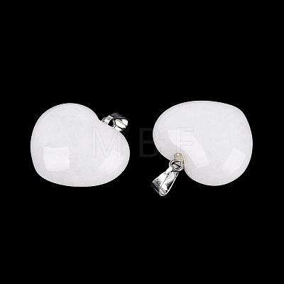 Natural White Jade Pendants G-N362-05P-16-1