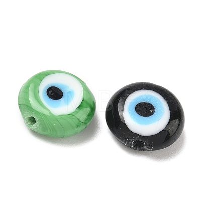 Handmade Evil Eye Lampwork Beads Strands LAMP-G168-05-1