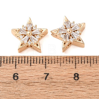 Brass Micro Pave Cubic Zirconia Beads CU-CBAEC99-31G-01-1