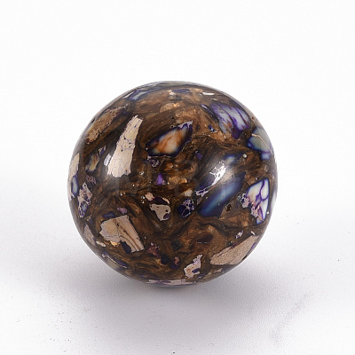 Assembled Natural Bronzite and Synthetic Imperial Jasper Beads G-N330-026B-1