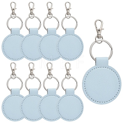 10Pcs PU Leather Keychains KEYC-YW00295-01-1