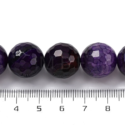 Natural Dragon Veins Agate(Dyed & Heated) Beads Strands G-K390-A14-01-1