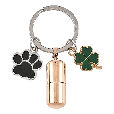 Alloy & 304 Stainless Steel Bottle Keychains KEYC-YW00274-03-1