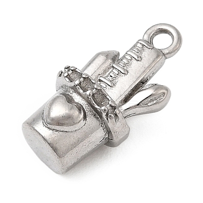 304 Stainless Steel Pendant Rhinestone Settings STAS-B167-05P-1