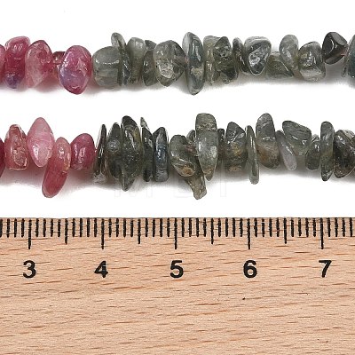 Natural Multicolor Tourmaline Chip Bead Strands G-M298-15A-1
