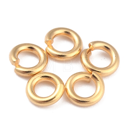 Rack Plating Brass Open Jump Rings KK-O139-18K-G-1