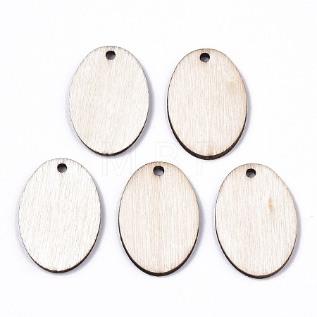 Unfinished Natural Poplar Wood Pendants WOOD-S045-111-1
