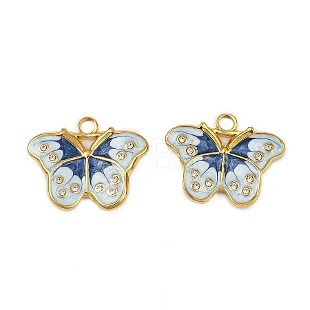 304 Stainless Steel Enamel Pendants STAS-L290-22G-1