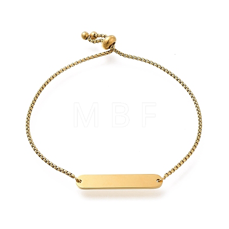 304 Stainless Steel Box Chain Slider Bracelets BJEW-M233-03G-1
