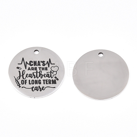 Non-Tarnish 201 Stainless Steel Pendants LS-STAS-T064-38P-24-1