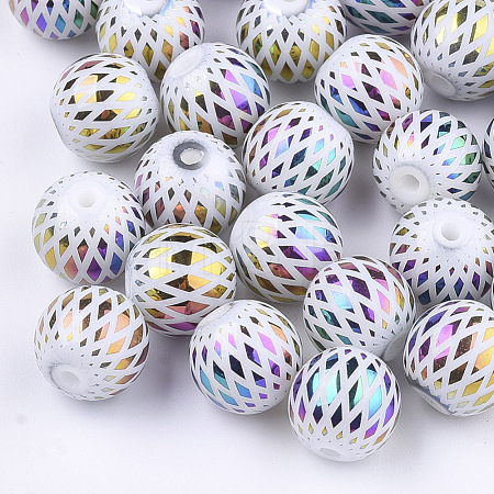 Electroplate Glass Beads EGLA-S178-07E-1