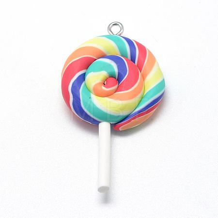 Handmade Polymer Clay Big Pendants CLAY-Q240-007P-1