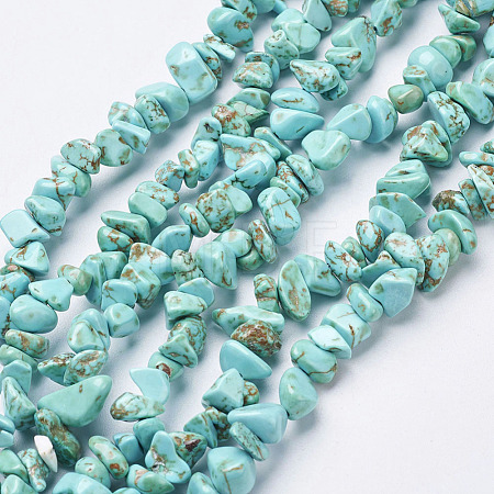 Synthetic Turquoise Beads Strands G-D283-3x5-10-1