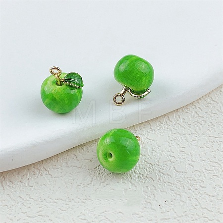 Fruit Alloy Enamel Charms ENAM-P264-02C-G02-1