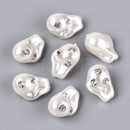 Baroque Style ABS Plastic Imitation Pearl Beads SACR-T017-78B-1