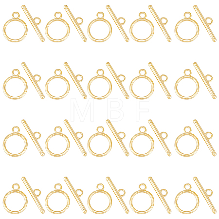 20 Sets Eco-friendly Brass Toggle Clasps KK-DC0002-29-1