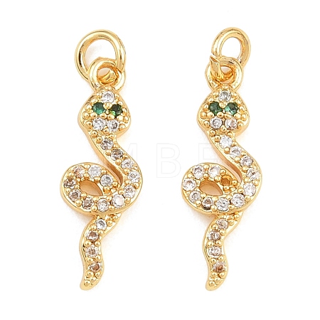 Brass Micro Pave Green Cubic Zirconia Pendants KK-Q085-04C-G-1