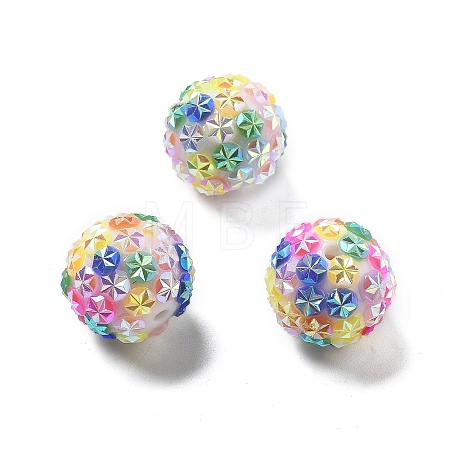 Acrylic Rhinestone Ball Beads OACR-A035-01J-1