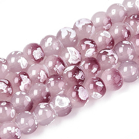Baking Paint Glass Beads Strands DGLA-N015-6mm-05-1