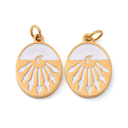304 Stainless Steel Enamel Charm STAS-U061-32G-02-1