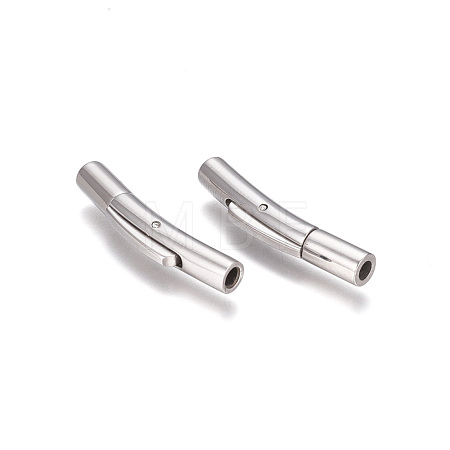Tarnish Resistant Column 304 Stainless Steel Bayonet Necklace Clasps STAS-N014-36-1