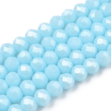 Electroplate Glass Beads Strands EGLA-A034-P1mm-A04-1