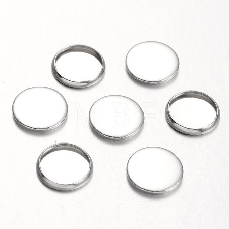 Tarnish Resistant 304 Stainless Steel Plain Edge Bezel Cups STAS-M226-03A-1