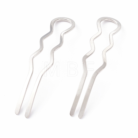 Rack Plating Brass Hair Forks OHAR-C004-01P-1