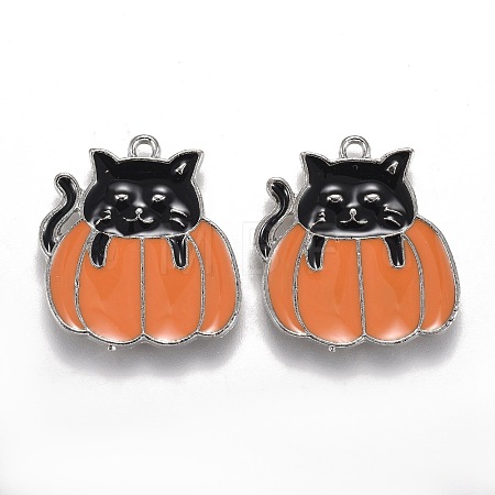 Autumn Theme Alloy Enamel Pendants X-ENAM-J649-06P-01-1