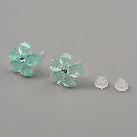 Resin Stud Earrings LS-EJEW-WH0016-38C-02-1