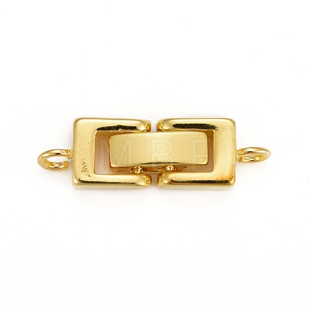 Brass Fold Over Clasps X-KK-I591-06G-RS-1