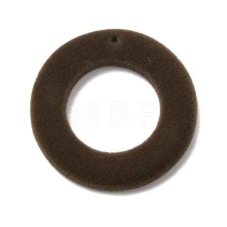 Flocking Opaque Resin Pendants RESI-K033-08A-1