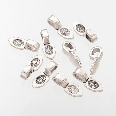 Spade Tibetan Style Pendant Glue-on Bails AB3357Y-1