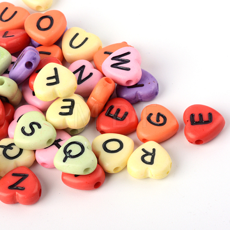 Horizontal Hole Opaque Acrylic Beads SACR-Q126-04-1