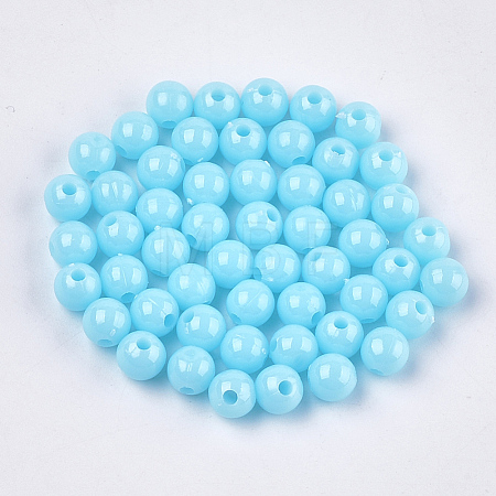 Opaque Plastic Beads KY-T005-6mm-613-1