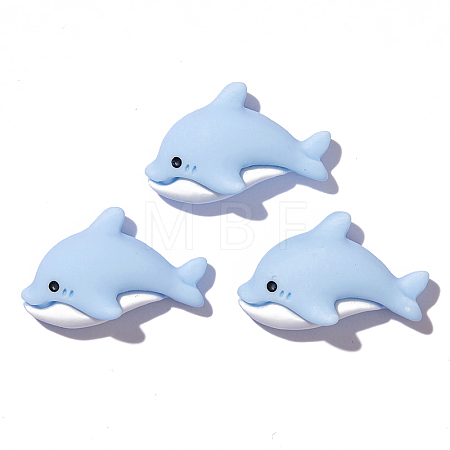 Ocean Theme Opaque Resin Cabochons LS-OCEA-PW0001-77C-1